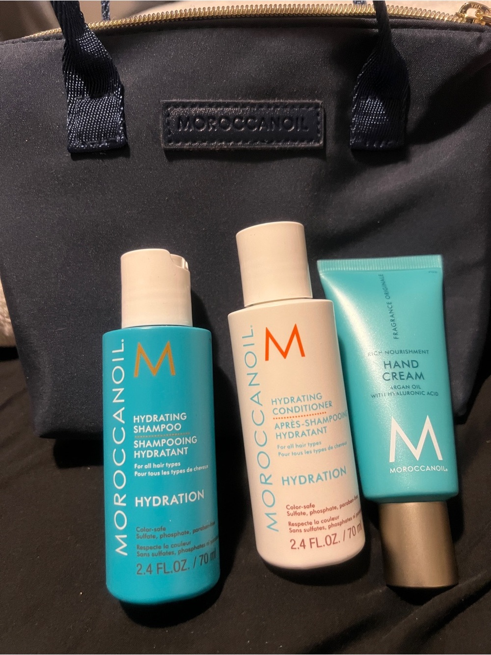 Moroccanoil Hydration Set - Blue Hydrating Shampoo, Conditioner & Hand Cream